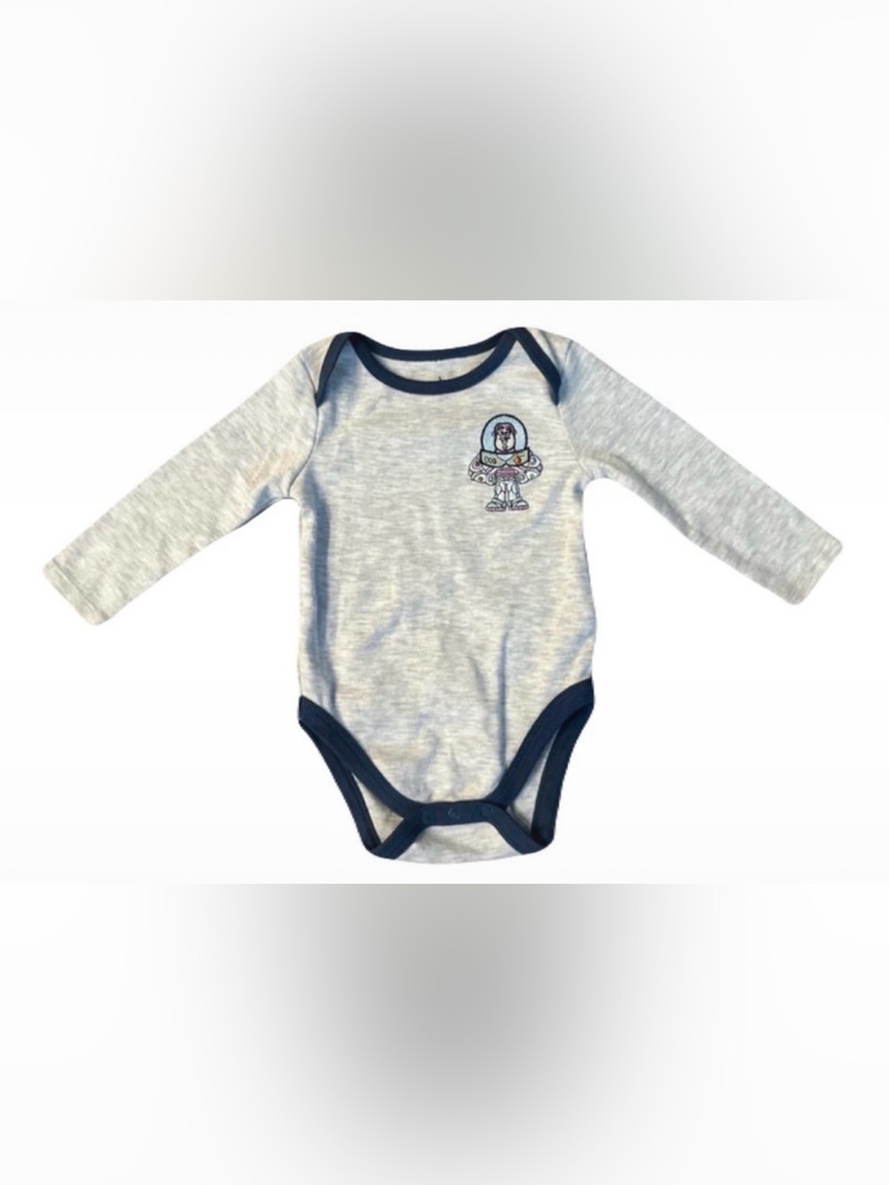 Baby One-Piece 12m Bodysuit with Buzz lightyear Graphic - Light Gray and Navy